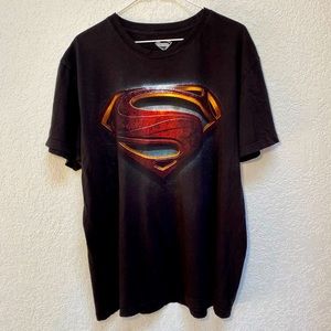 Justice League Movie Superman Logo DC Comics Man Of Steel Adult T-Shirt Size XL